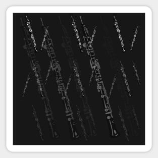 Oboe Pattern in Black Sticker